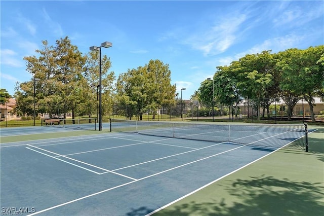 view of tennis court