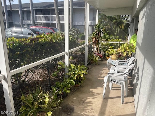 view of sunroom