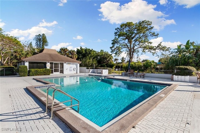 view of pool with a patio area