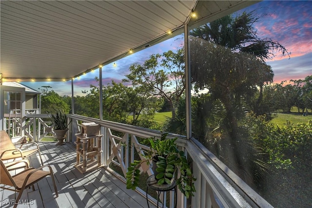 view of deck at dusk