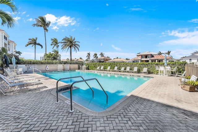 view of pool with a patio