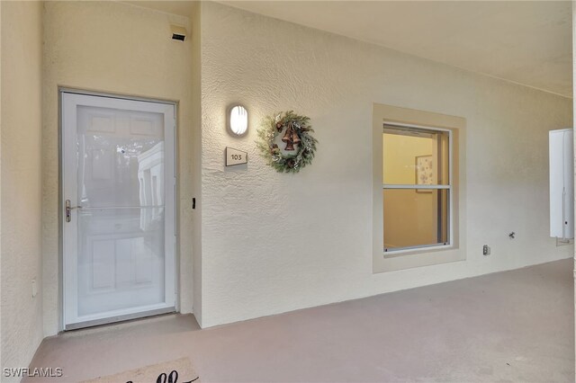 view of doorway to property