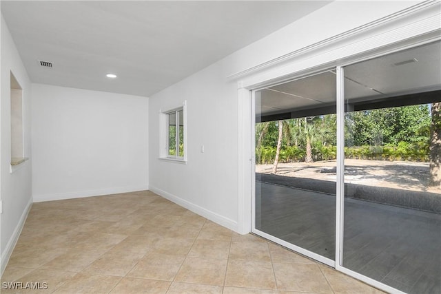 view of tiled empty room