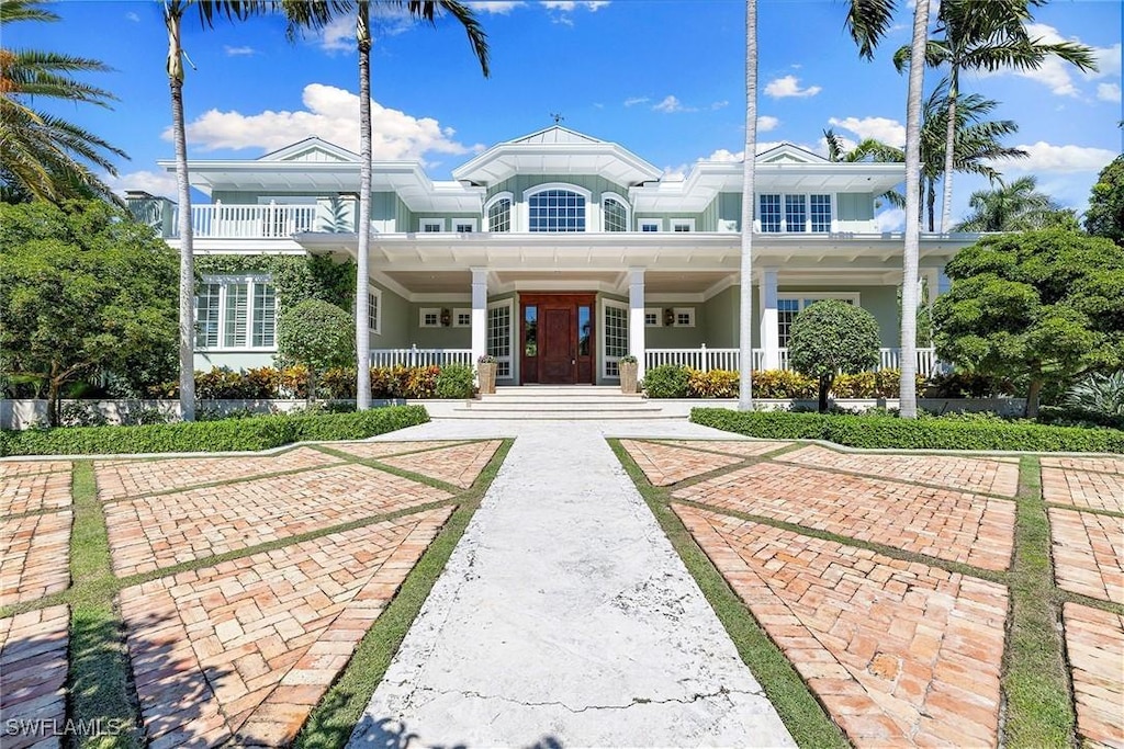 181 4th Ave N, Naples, FL 34102 - view of front of home with covered porch