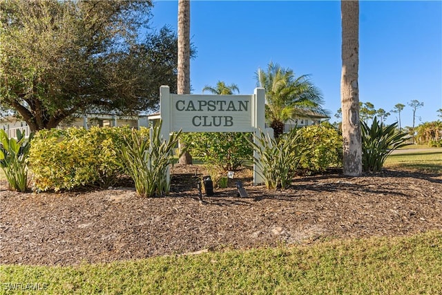 view of community sign