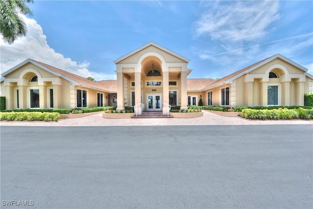 view of front of property with french doors