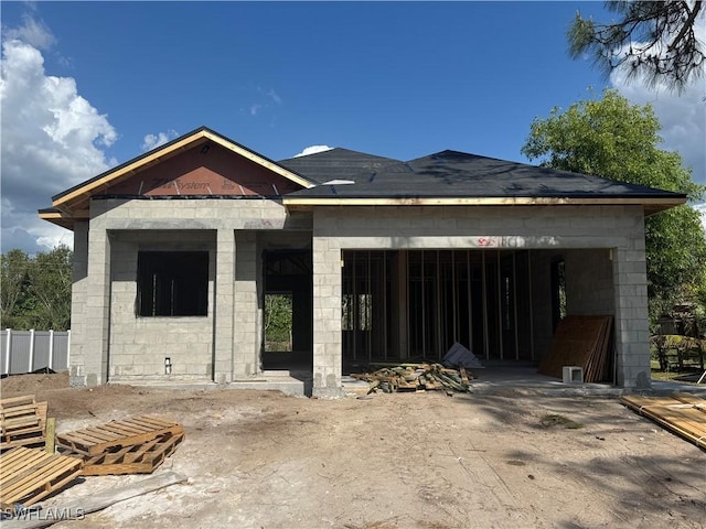 19871 Adams Rd, Fort Myers, FL 33908 - unfinished property with concrete block siding