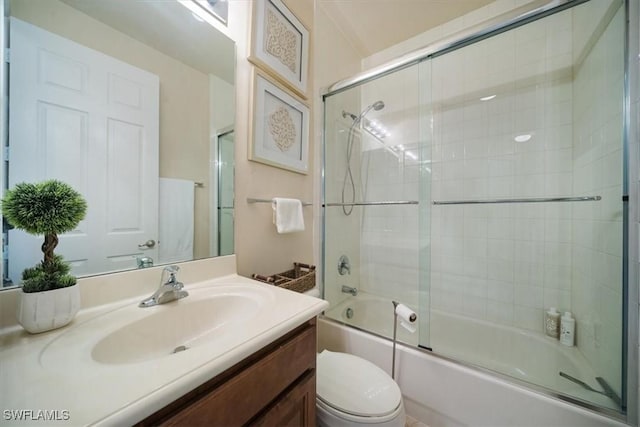 6502 Monterey Pt Unit 202, Naples, FL 34105 - full bathroom featuring vanity and bath / shower combo with glass door