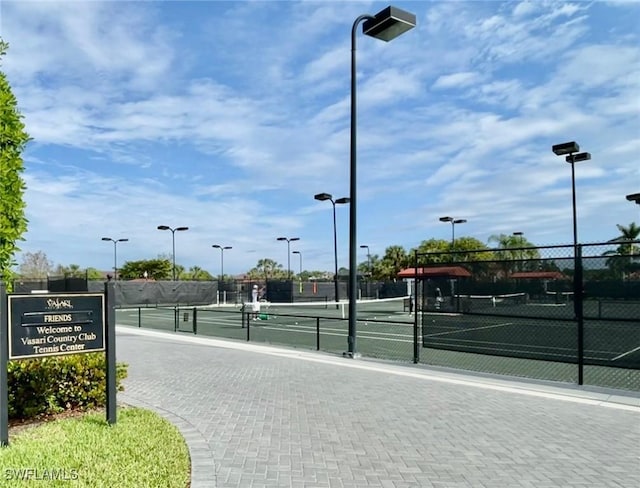 view of tennis court