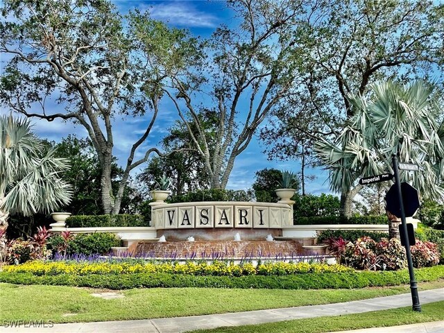 view of community sign