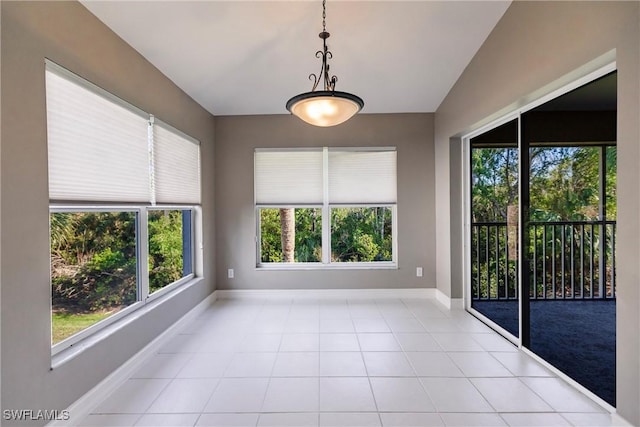 interior space featuring lofted ceiling