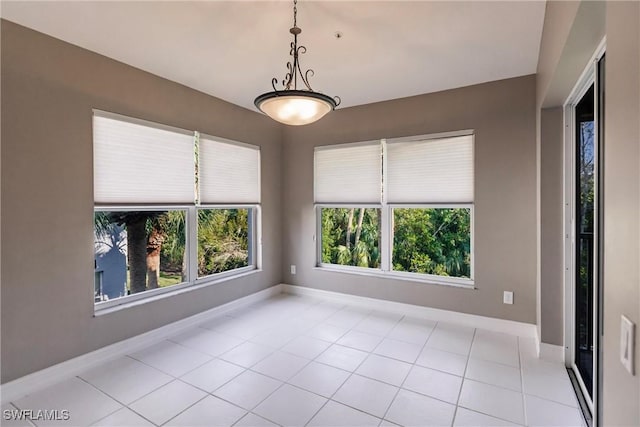 view of tiled spare room