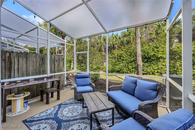 view of sunroom