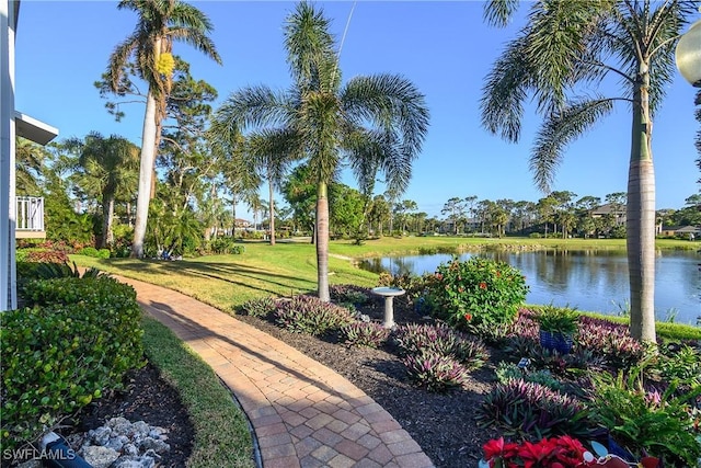 exterior space featuring a water view