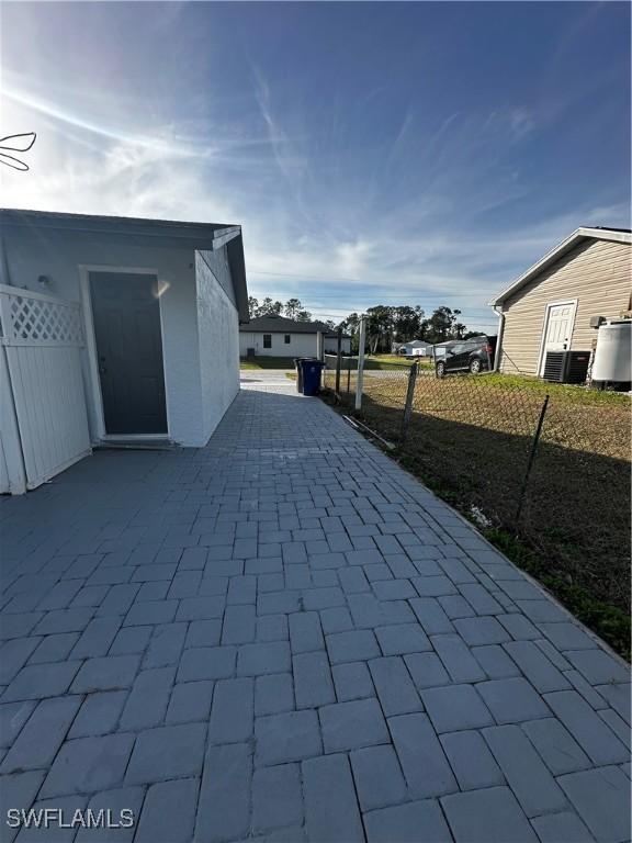 view of patio / terrace featuring central AC