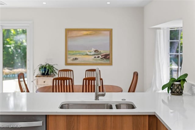 kitchen featuring stainless steel dishwasher and sink