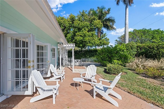 view of patio / terrace with french doors