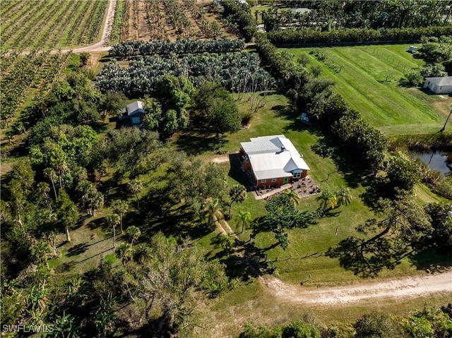 drone / aerial view featuring a rural view