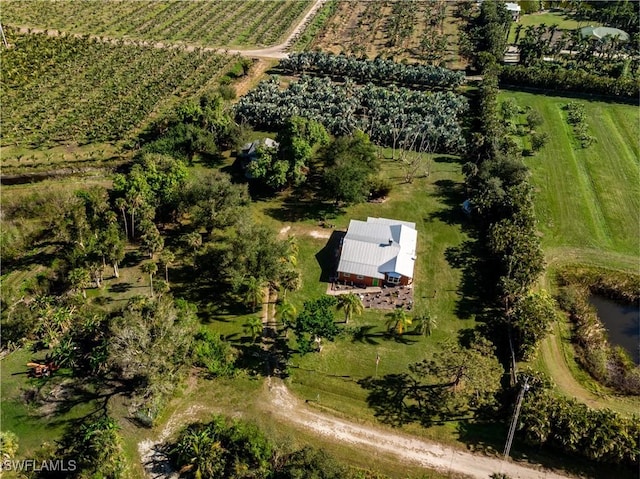 drone / aerial view featuring a rural view