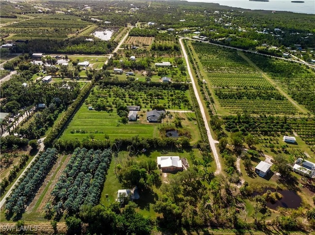 drone / aerial view featuring a rural view