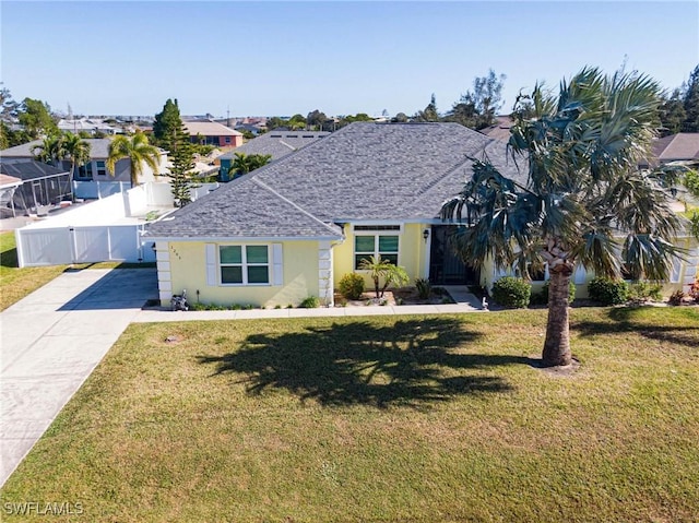 view of front of house with a front yard