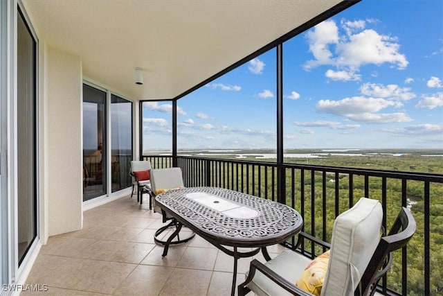 view of sunroom