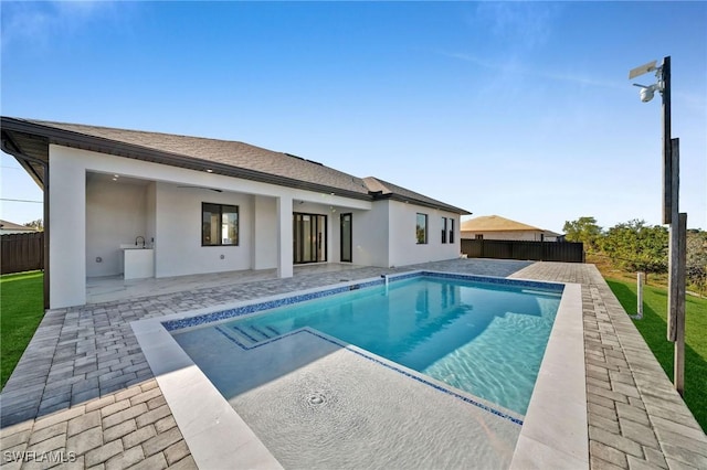 view of pool with a patio area