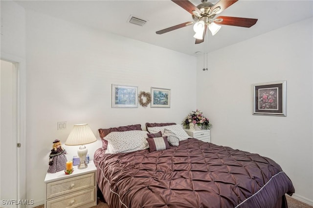 bedroom with ceiling fan