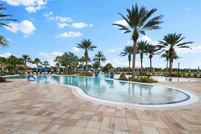 view of pool with a patio