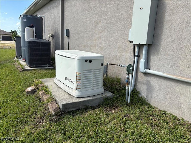 exterior details with central air condition unit