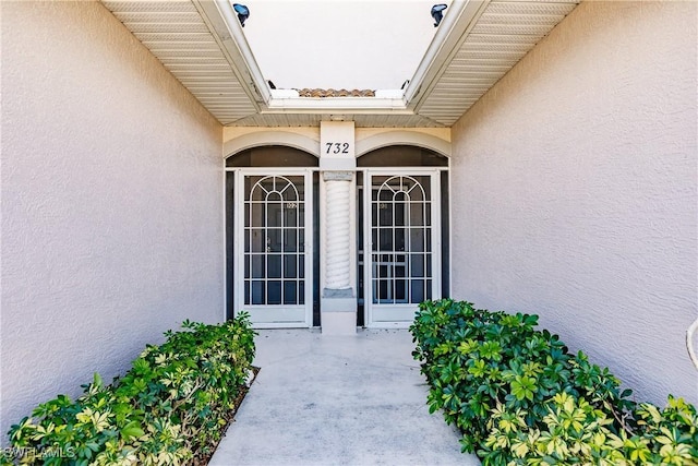 view of doorway to property