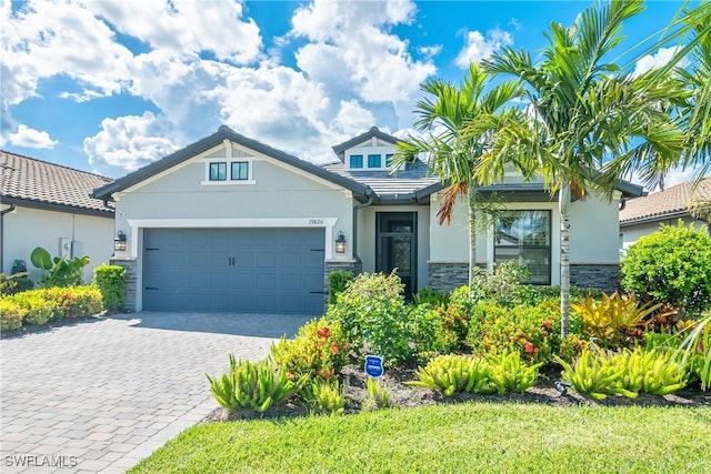 view of front of home featuring a garage