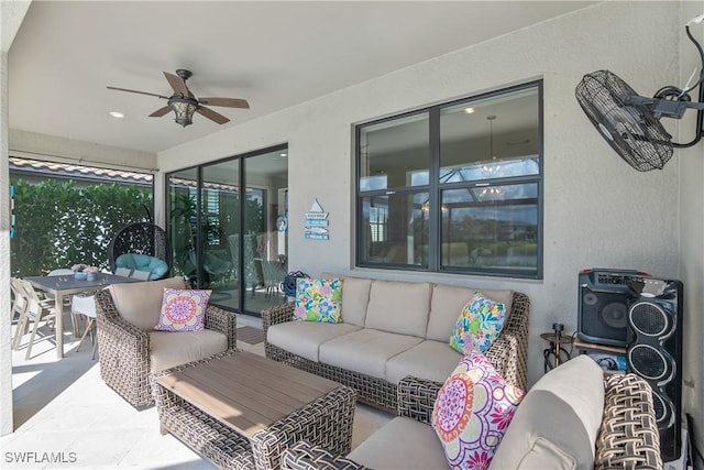 view of patio with outdoor lounge area