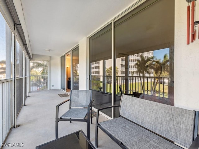 view of sunroom