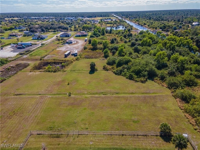 bird's eye view featuring a rural view