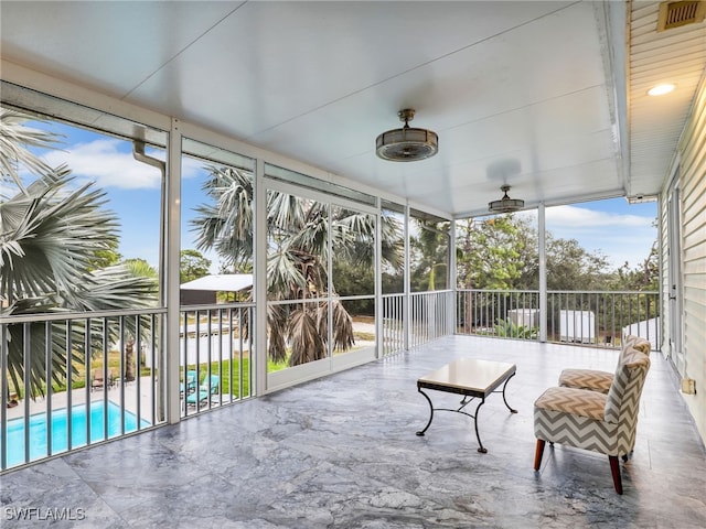 view of sunroom