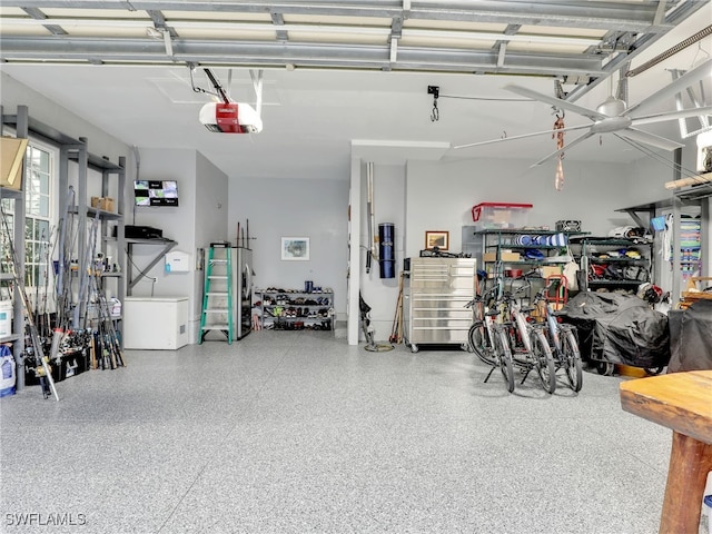 garage featuring a garage door opener