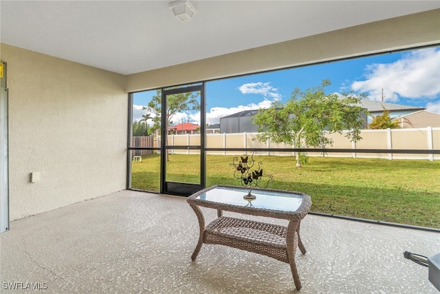 view of sunroom / solarium