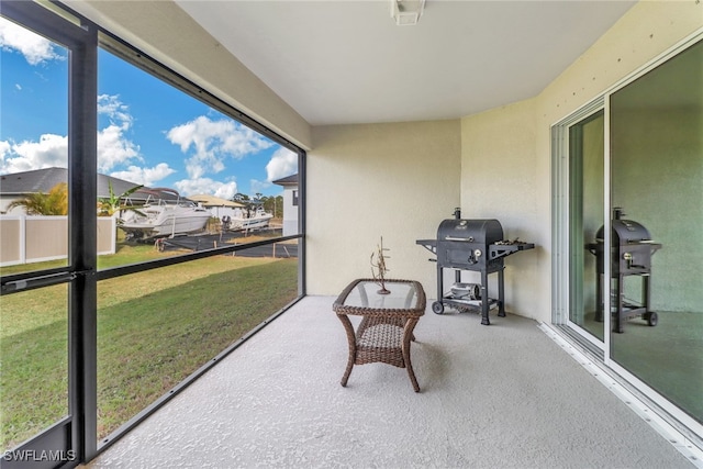 view of sunroom / solarium