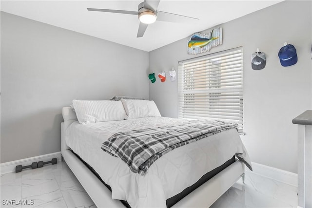 bedroom with ceiling fan