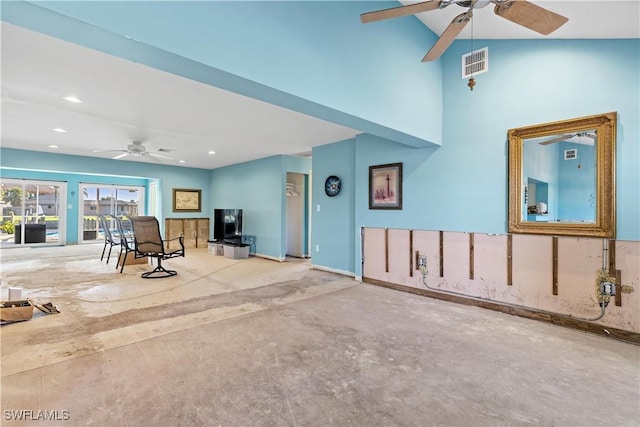 interior space with lofted ceiling