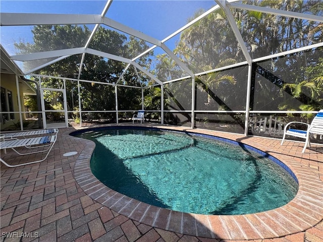 pool featuring a patio area