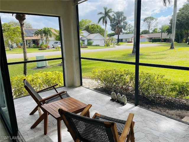 view of sunroom / solarium