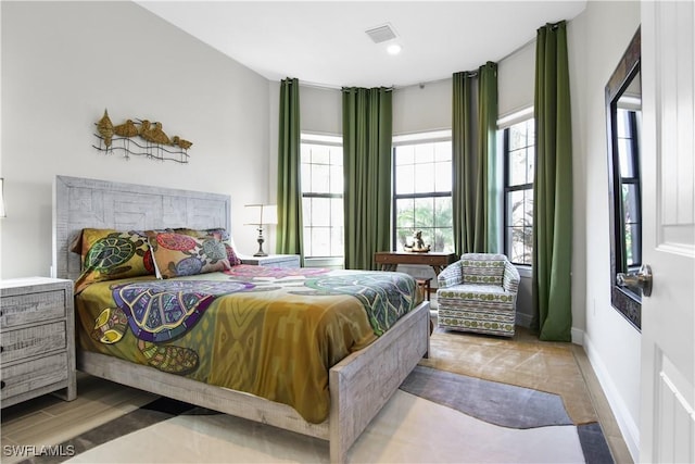 bedroom featuring light wood-type flooring