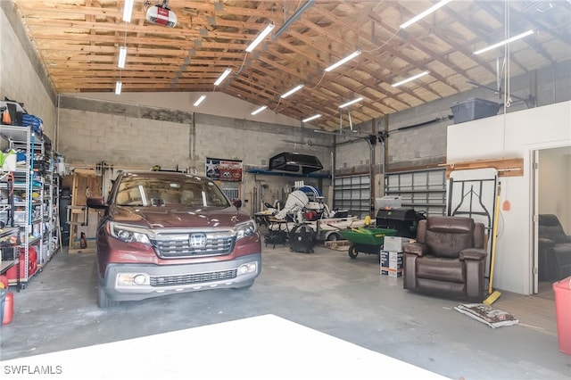 garage featuring a garage door opener