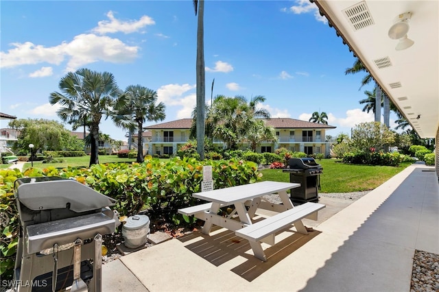 view of patio featuring grilling area