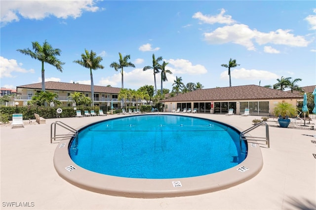 view of pool with a patio