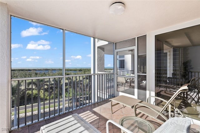 view of sunroom