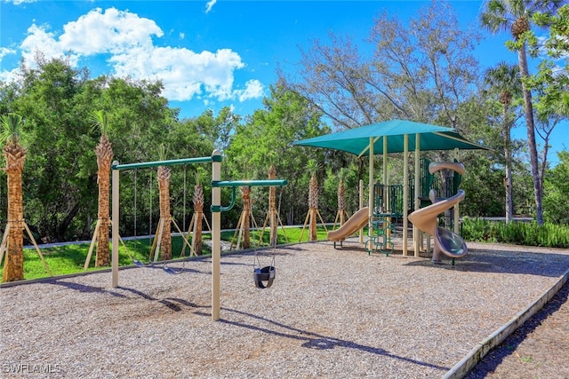 view of jungle gym