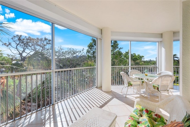 view of sunroom